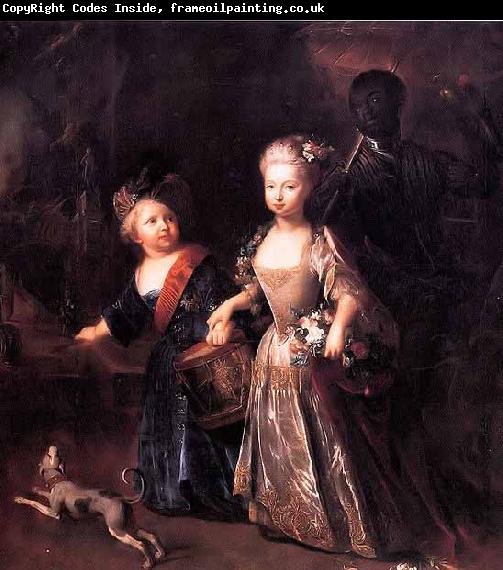 antoine pesne Frederick the Great as a child with his sister Wilhelmine